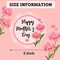 500 Pcs Happy Mother's Day Heart Stickers - 2 Inch Large Floral Gift Labels - Self-Adhesive Heart-Shaped Seals for Envelopes, Gift Wrap, and Party Favors